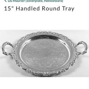 Oneida, 15” Du Maurier Silver-plated Handled  Tray